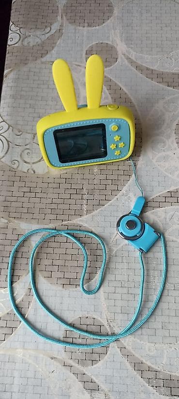 телефоны fly тв: Uşaq fotoaparatı – dovşan qulaqlı dizayn - Rəng: sarı-göy, yumşaq — 1