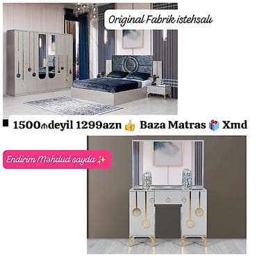 çarpayılar: Mebel dəsti – yataq otağı üçün - Original fabrik istehsalı - — 1