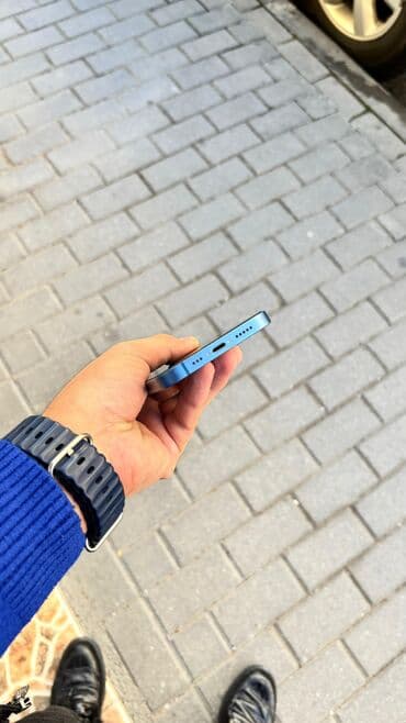 iphone бу купить: IPhone 13, 128 GB, Mavi, Zəmanət, Simsiz şarj, Face ID — 5