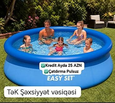 İdman və istirahət: Kredit tək şəxsiyyət vəsiqəsi ilə Şişmə hovuz – Easy Set tipli — 1