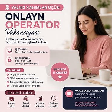 Оператор Call-центра требуется, Только для женщин, Без опыта at lalafo.az Оператор Call-центра требуется, Только для женщин, Без опыта
