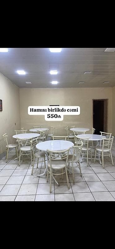 divan satışı: Stullar ilə, Yumru masa, Digər adam sayı, Zəmanətsiz, Kredit yoxdur — 1