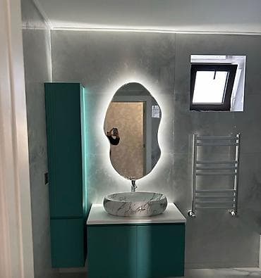 Müasir vanna otağı üçün komplekt mebel və aksesuarlar - Asimmetrik