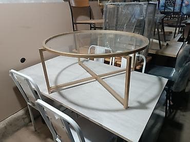 nejavik stol: Yumru masa, Açılmayan, Təkərsiz, Şüşə, Azərbaycan, Zəmanətsiz — 2