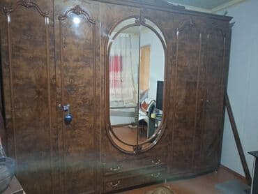 белая мебель спальня: İkinəfərlik çarpayı, Dolab — 2