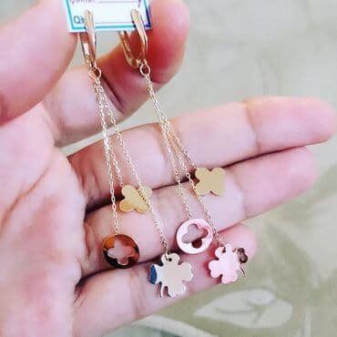 qizil halqa sirqalar: Sırğa, Sarı qızıl, 585 Əyar, 3 g — 2