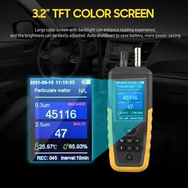 прибор: Toz hissəciklərinin sayğacı Model: TC - 8100 Səpilmə prinsipini qəbul — 2