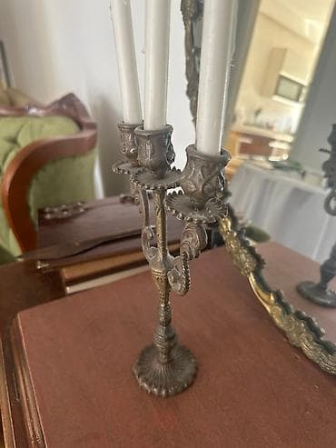 Şamdanlar: Qədimi şamdan satılır ağır material gözəl işçilik продаетса старый — 3