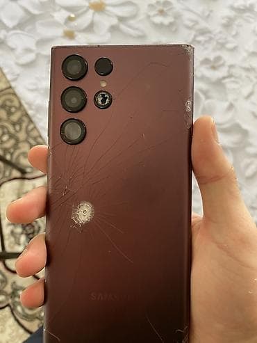компьютер в баку цена: Samsung Galaxy S22 Ultra, цвет - Красный, Битый — 1