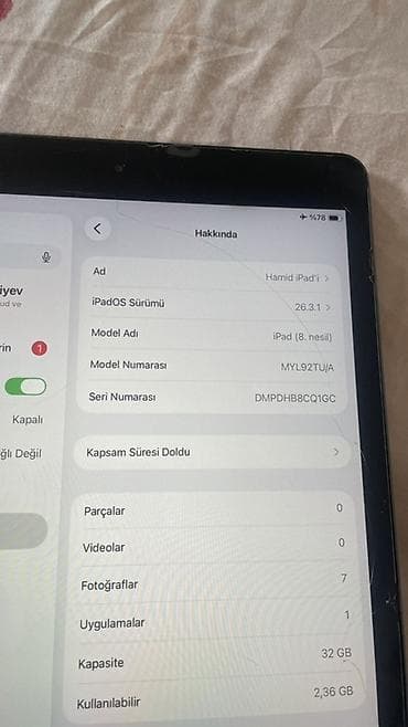 Kompüter və noutbuk aksesuarları: Apple iPad 8 (2020), 10,2", < 64 GB — 3