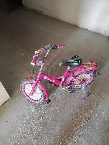 24 lük velosipedler: Uşaq velosipedi – 14" təkərlər, köməkçi balaca təkərlərlə - Rəng — 3