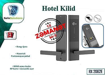 Hotel kilidi RX2062E-1 Modeli: ☑️ Rəng - Qara ☑️ Material -