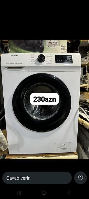 Paltaryuyan maşın Hisense, 6 kq, Avtomat, Qurutmasız, Kredit yoxdur