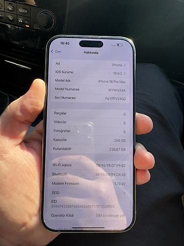 yığılma iphone: IPhone 16 Pro Max, 256 GB, Ağ, Face ID — 3