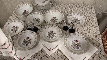 salat qablari: Nahar dəsti, rəng - Ağ, Farfor — 7