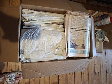 картон: Məhsul: Много газет и кульков для мусора. Эти вещи годятся для ремонта — 5