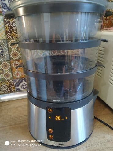 yemək bişirən: Buxarlı bişirici Philips, qabların sayı - 3, Ünvandan götürmə — 1