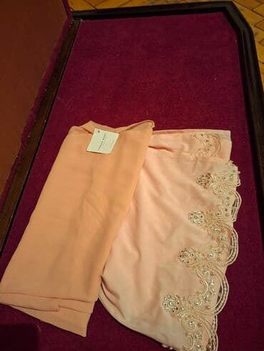 Kurtkalar: Şifon dəst – pastel şaftalı rəngində - Material: yüngül, axıcı şifon — 1