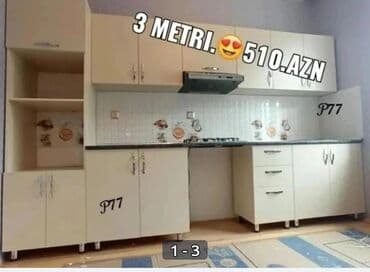 işlenmiş metbex mebelleri: Mətbəx mebeli yenidi rəng seçimi var qiyməti 510 manata pulsuz — 2