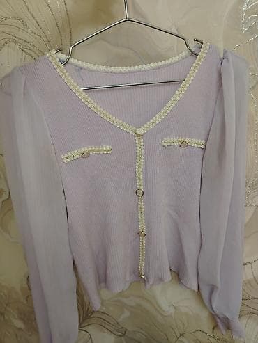 qolbaq şəkilləri: Bənövşəyi rəngdə zərif qadın koftası - Stil: Romantik/classic - Rəng — 1