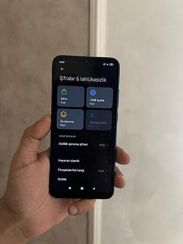 lg g3 ekran: Redmi 9C, 64 GB, rəng - Göy, Barmaq izi — 4