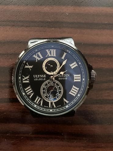 saat alanlar: Ulysse Nardin Marine üslubunda mexaniki qol saatı Remeni yoxdur — 1