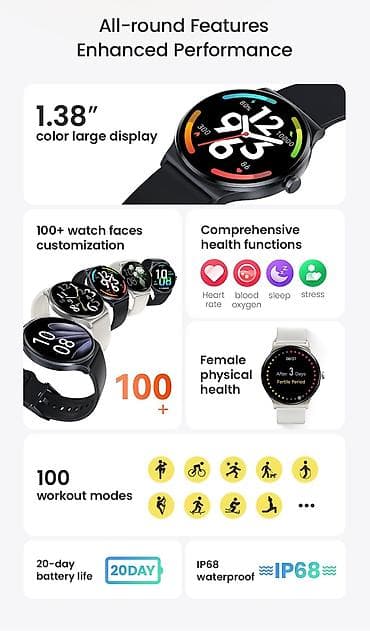 smart bison: Yeni, Smart saat, Haylou, rəng - Göy — 7