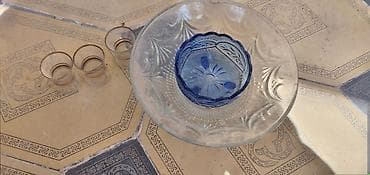 balaca tort sekilleri: - 1 ədəd iri, şəffaf şüşədən budaq və romb naxışlı meyvə/salatyönlük — 5