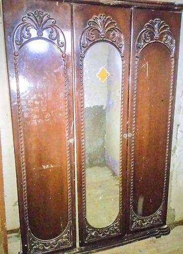 2el dolablar: İşlənmiş, 6 qapı, Güzgülü, Qəhvəyi, Taxta, Açılan, Düz dolab — 5