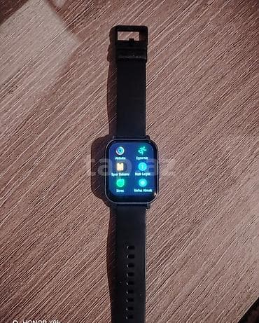 z filip 4: Ağıllı saat – düzbucaqlı sensor ekranlı, silikon qara qayışlı. Əsas — 3