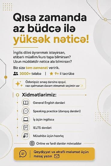 sallanan kürsü: Xarici dil kursu, İngilis dili, Böyüklər üçün, IELTS/TOEFL — 1