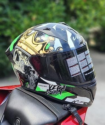 vega kask: Vega Bolt tam üzlü motosiklet dəbilqəsi – “Crown Men” dizaynı — 3