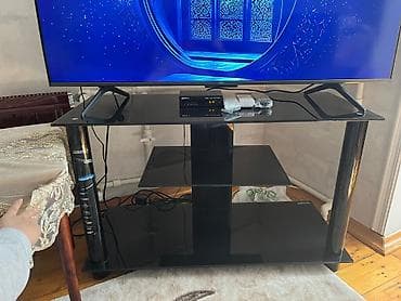 TV altlığı: İşlənmiş, Düz TV altlığı, Polkalı, Şüşəli — 1