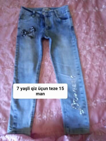 kişilər üçün cins kostyumlar: Джинсы, Для девочек, 5 - 6 лет — 9
