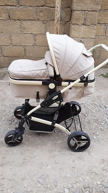 arabasi: Uşaq arabası – bej rəngdə, transformasiya olunan model - 2-in-1 — 1