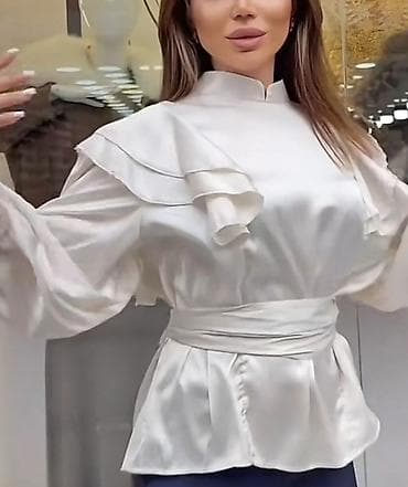 Zərif atlas parça qadın bluzası. 28 azn. elifden alinib. hec