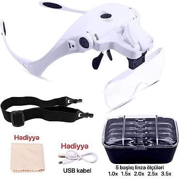 Mexaniki əl alətləri: LED işıqlı böyüdücü başlıq eynəyi – USB-lə yüklənən, çoxfunksiyalı — 4