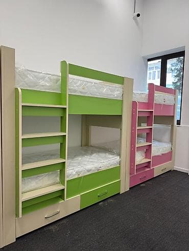 Oğlan və qız üçün, Yeni, Çarpayı, Matras ilə, Siyirməli, Laminat