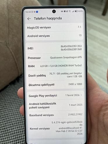 телефон 6700 nokia: Honor X9a, 128 GB, rəng - Gümüşü, İki sim kartlı — 3