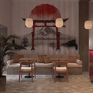 taxt doşəyi: Yapon üslublu interyer dizaynı və mebel kompleksi - Müasir minimalist — 3