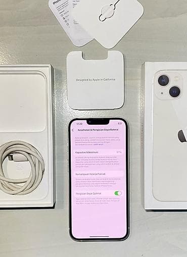iphone x face id: IPhone 13, 128 GB, Ağ, Zəmanət, Kredit, Simsiz şarj — 5