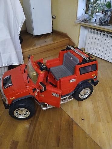 ev masin: Uşaq üçün elektrikli minik maşını – qırmızı off-road jip modeli - — 4