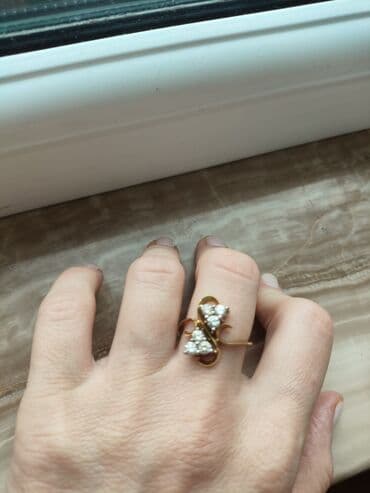 firuzə qaşlı uzuklər: Dəstə daxildir: Üzük, Sarı qızıl — 3