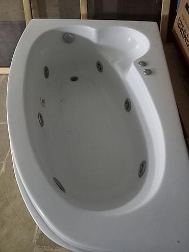 hamam jakuzi: Hidromasajlı vannna (jacuzzi tipli) - Material: Parlaq ağ akril - — 1