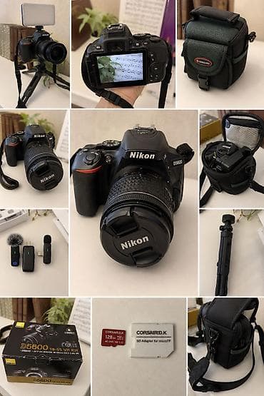 Endirim‼️Nikon D5600 DSLR fotoaparat dəsti.qiymet 650 man.Kontakt’dan