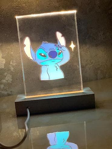 gece lampa: LED akril gecə lampası – karikatura obrazlı panel - Şəffaf akril — 4