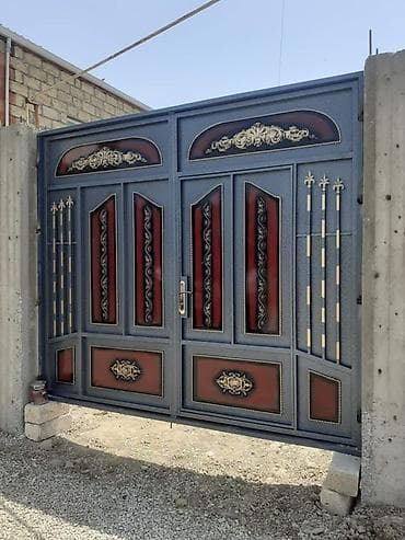 kombi demir dokum: Yeni Dəmir Həyət darvazası, Yana açılan, 3 m, Mexaniki, Qapı ilə, Kredit yoxdur, Ödənişli quraşdırma, Ünvandan götürmə, Ödənişli çatdırılma, Rayonlara çatdırılma — 4