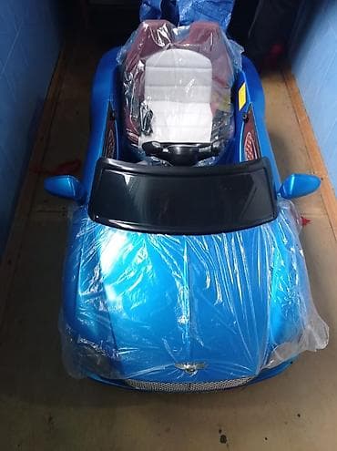 uşaq ucun masinlar: Uşaqlar üçün elektrikli ride-on maşın – mavi rəng - Kabriolet tipli — 1