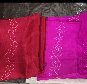 Şərflər – 2 ədəd - Rənglər: tünd qırmızı və fuşya - Materialın