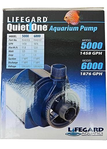 Akvarium aksessuar və ləvazimatları: Lifegard Quiet One Aquarium Pump – Model 5000 / 6000 - Akvarium — 8